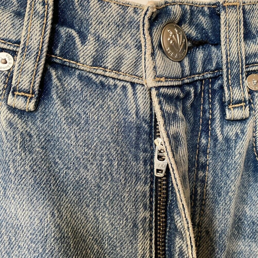 Rag & Bone Charlie Embellished Barrel Jeans Blue Floral Rhinestones 26 - Picture 7 of 17